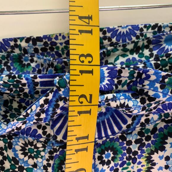 BANANA REPUBLIC Pants 10 Boho‎ Wide Leg Waist Tie Belt Geometric Pattern Pockets - Picture 13 of 14